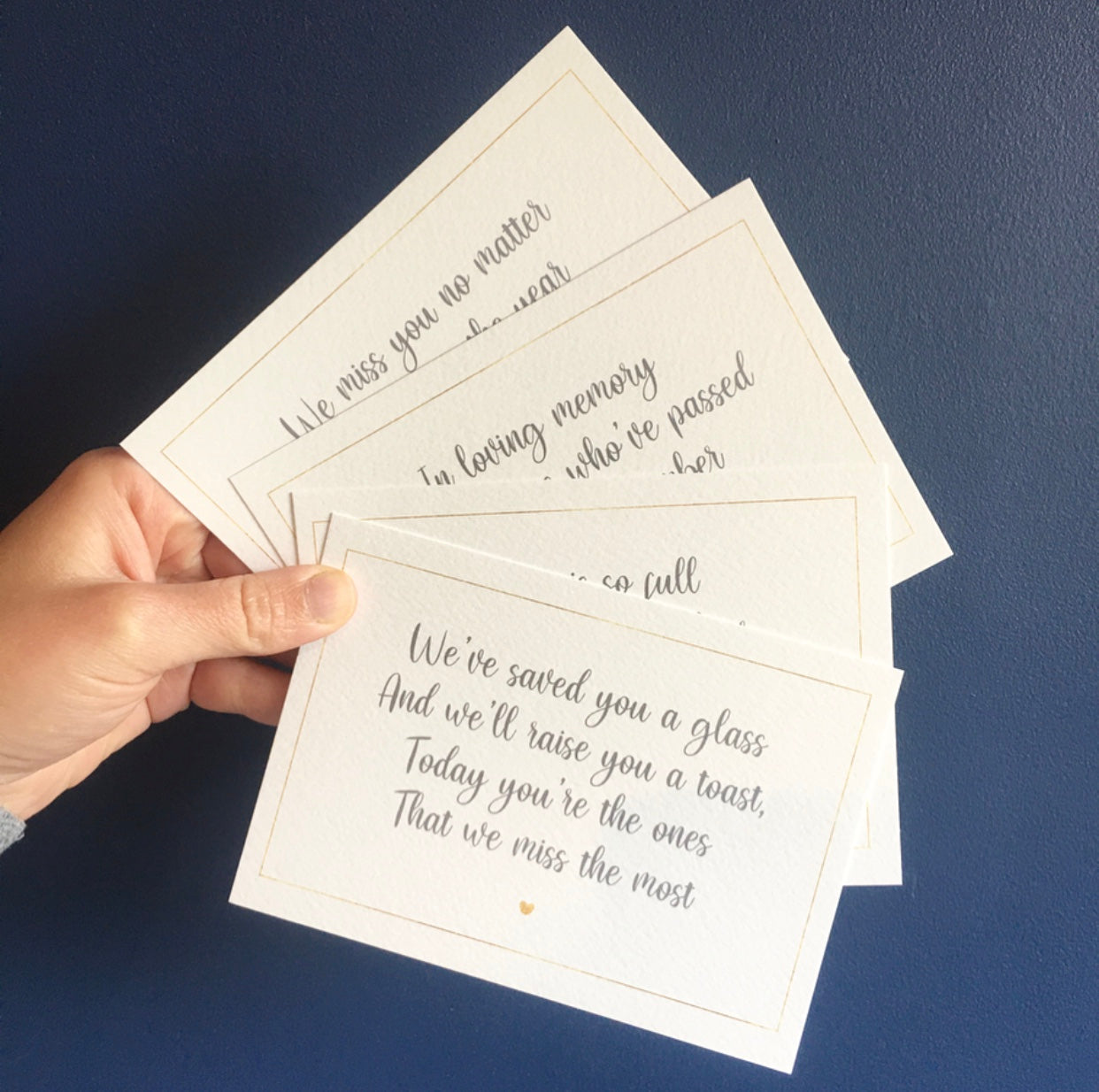 Set of 4 Printed Memorial Poems (A6)