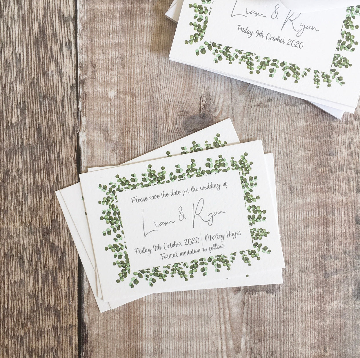 Eucalyptus Frame Save The Date