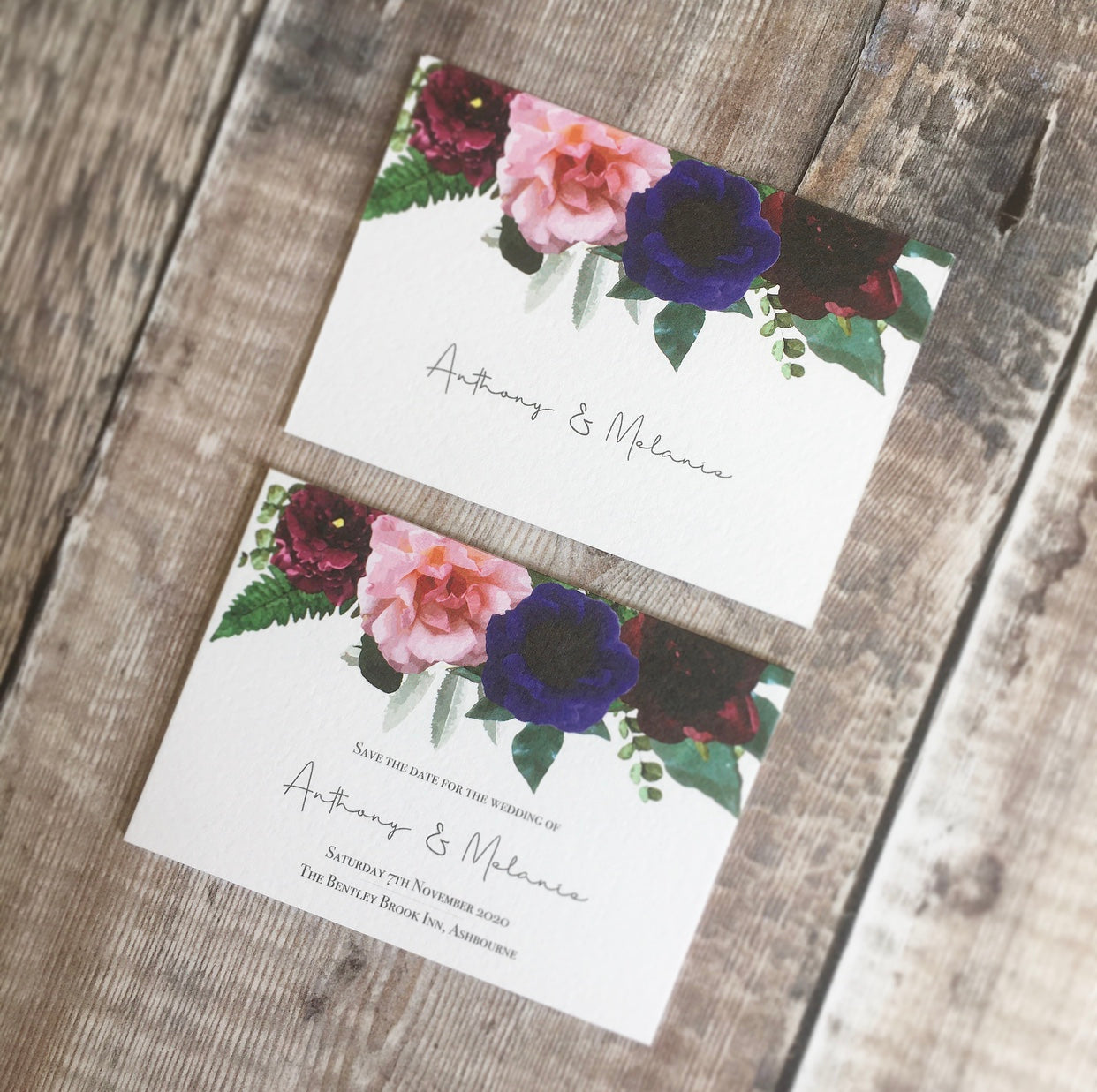 Vintage Floral Save The Date