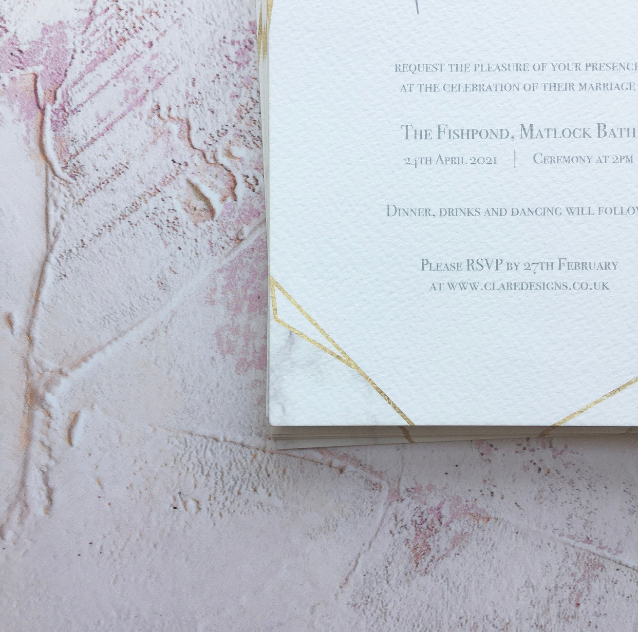 Marble & Geometric Invitation