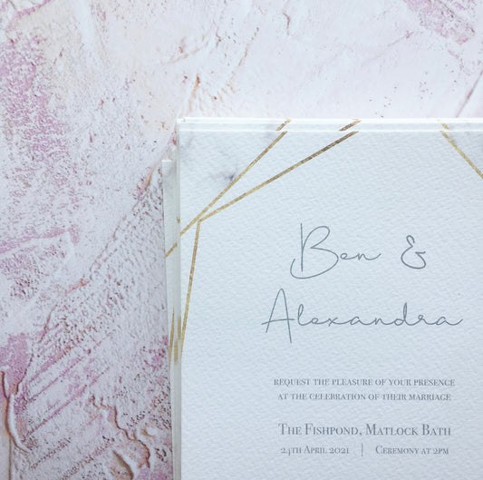 Marble & Geometric Invitation