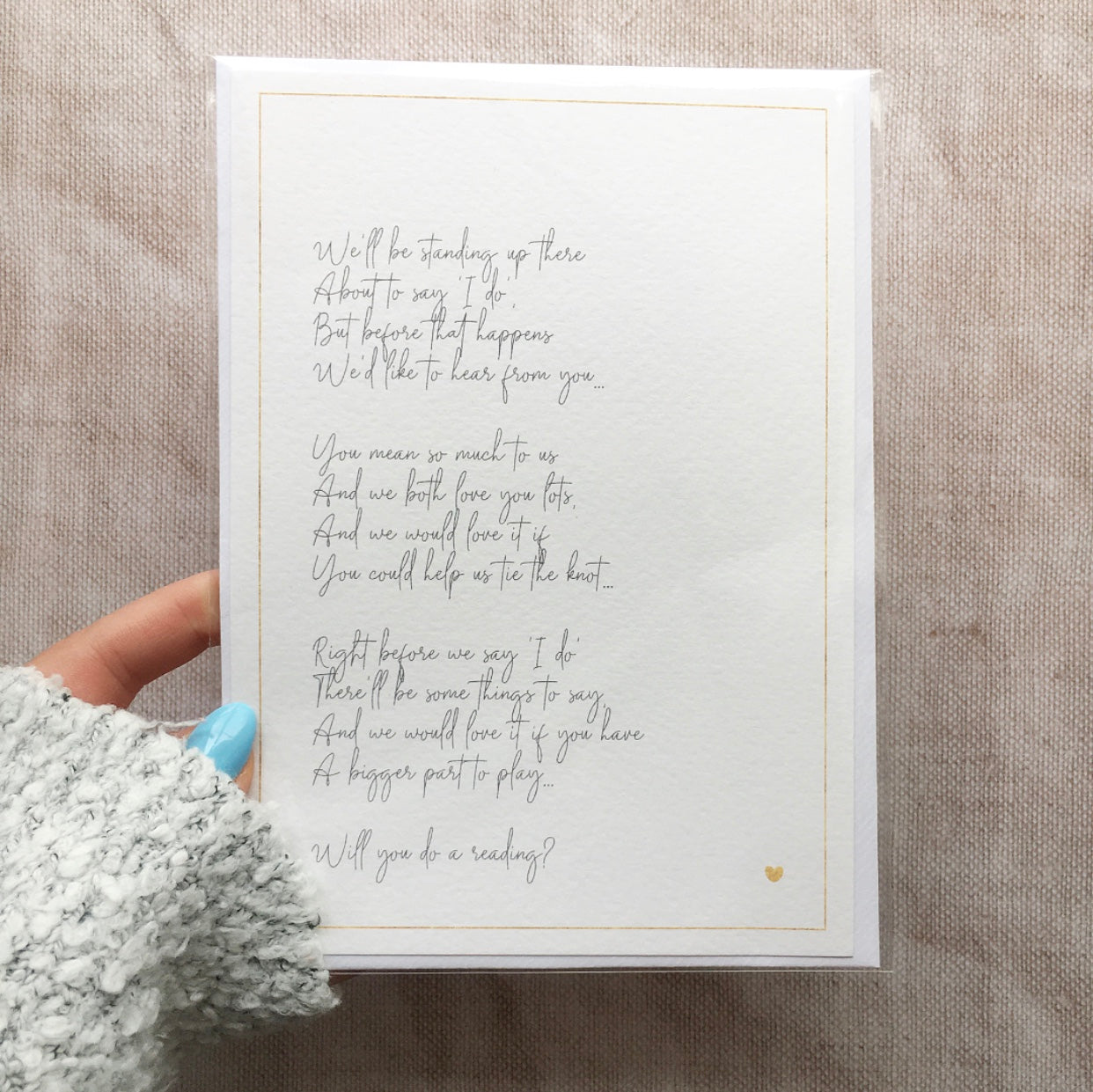 'Will you do a reading?' Poem Print