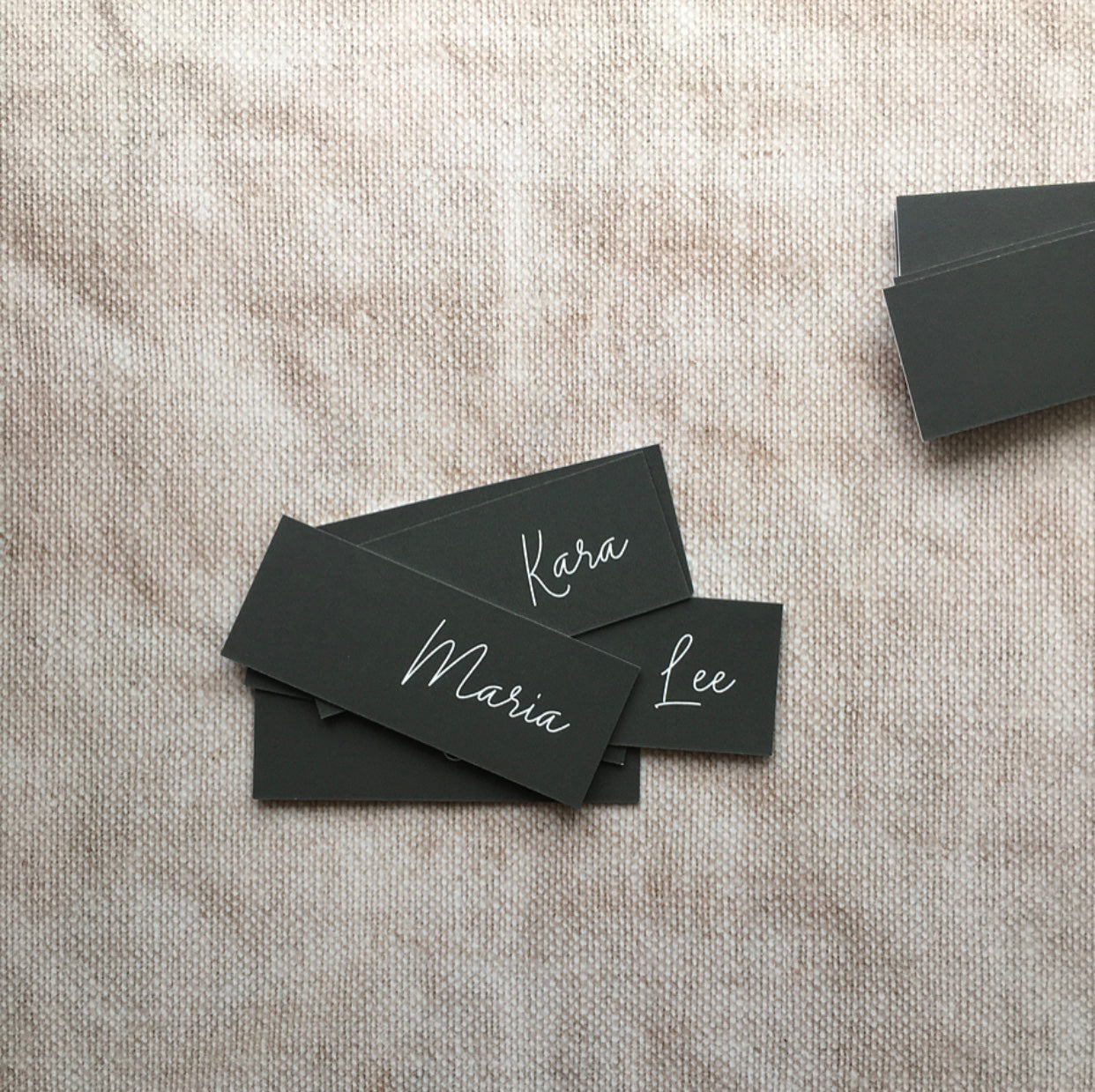Grey Mini Wedding Guest Place Names
