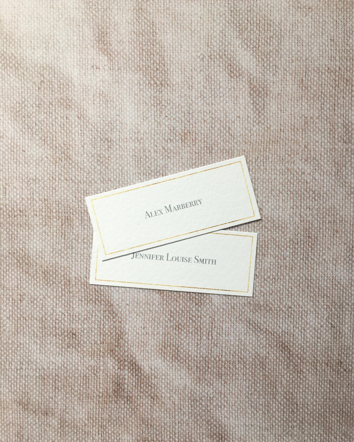 Simple Ivory & Gold Wedding Place Name Cards