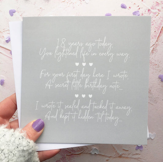 Newborn Baby 18th Birthday Card, Baby Shower Card