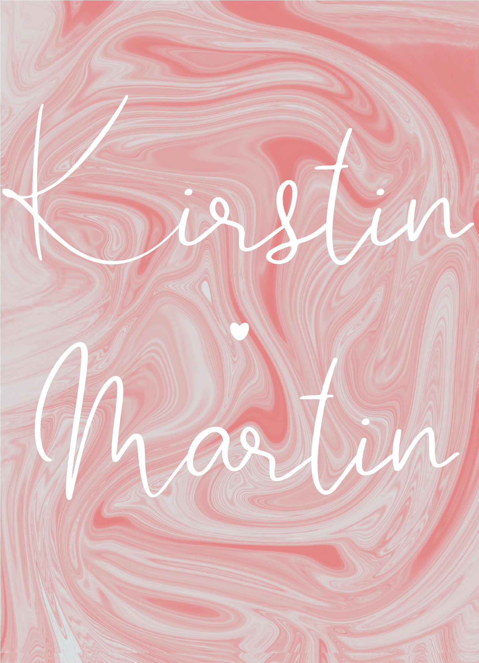Peach Marble Wedding Invitation / Wedding Stationery