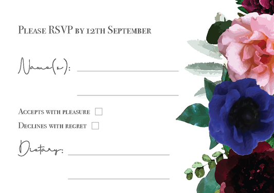 Vintage Floral RSVP