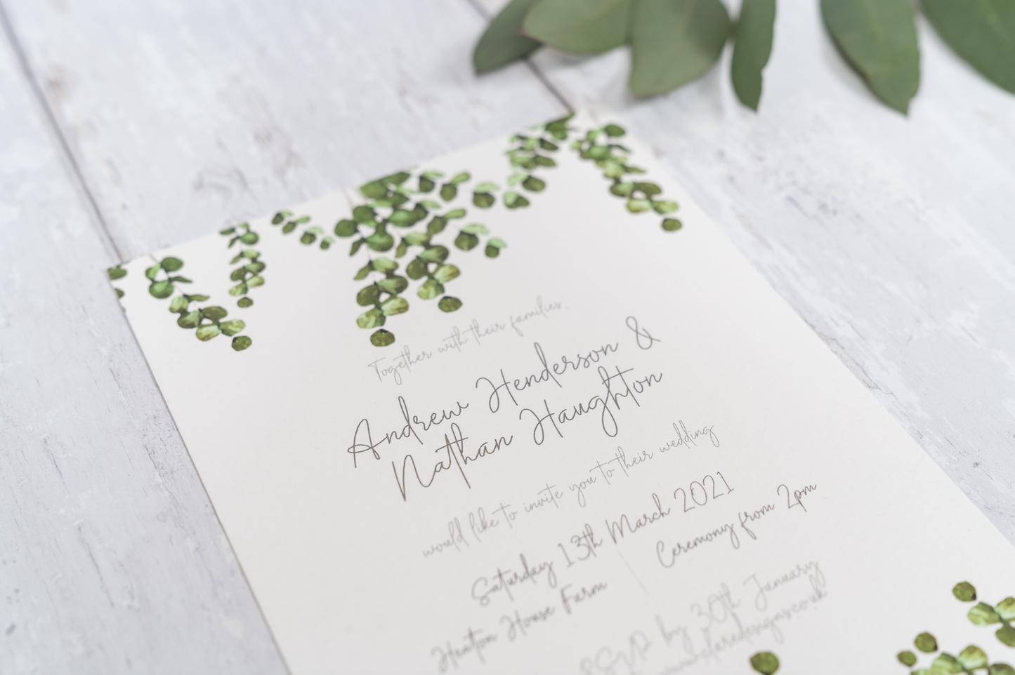 Eucalyptus Invitation