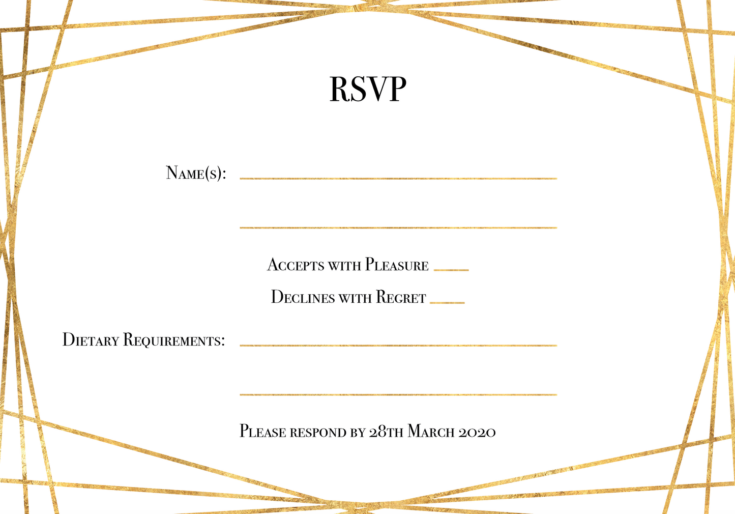 Vintage-Style Thin Frame RSVP