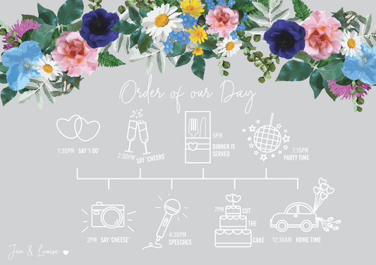 Floral Order of the Day Board