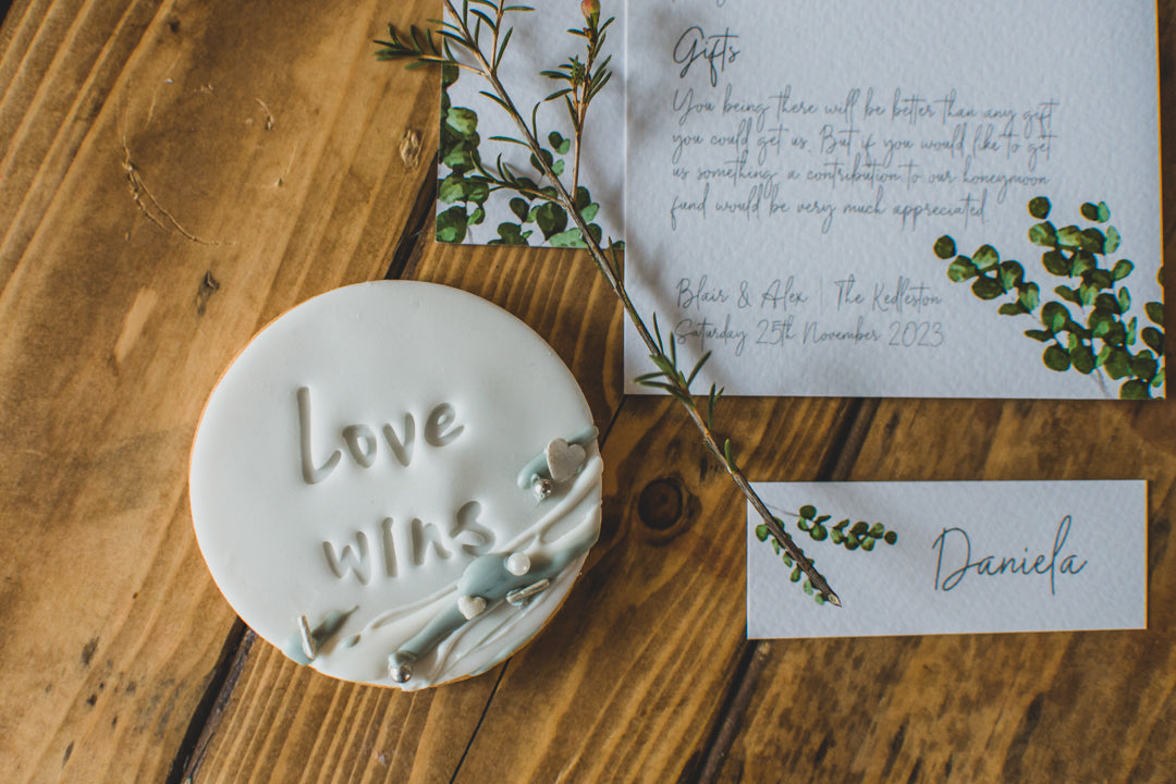 A6 Eucalyptus Wedding Invitation Details Insert